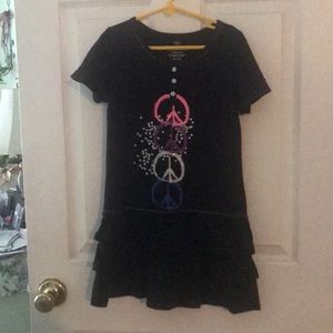 casual peace sign dress
